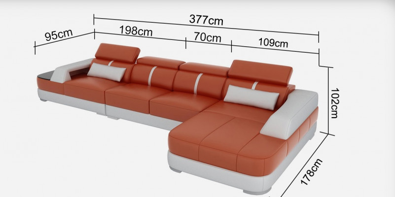 Design Ecksofa L-Form Sofa Couch Polstersofa Schlofssofa Bettfunktioun Textil