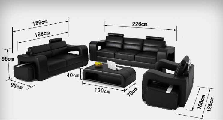 Wunn-Lieder Landschaft Sofa + USB Garnitur Eck-Sofa Sëtz Garnituren Nei Polster.