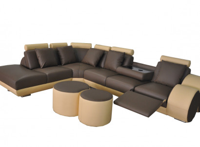 Design Lieder Polster Sëtz Lieder Polster Landschaft Zëmmer Wunn Sofa Eck mat USB.