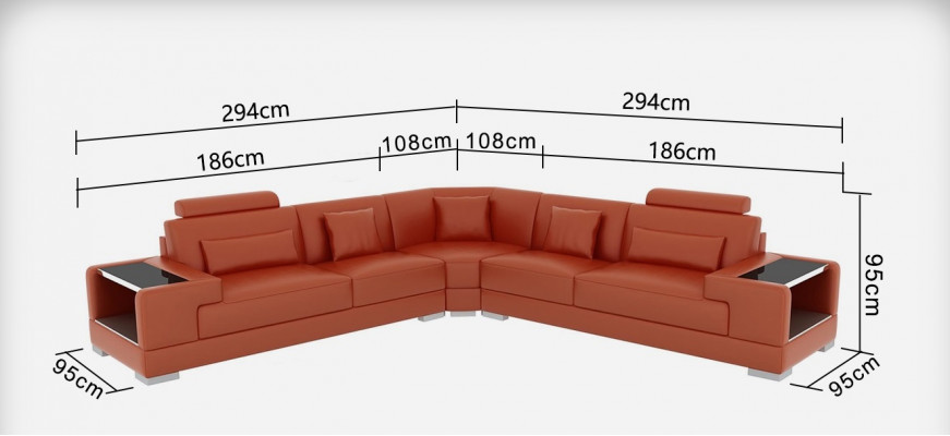 Ledercouch Couch Wunnlandschaft Eckcouch Eck Garnitur Design Modern Sofa mat USB