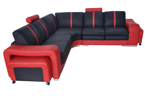 Design Eckcouch mat USB Polstersitz Landschafts Garnitur Modern Miwwelen Sofas Nei