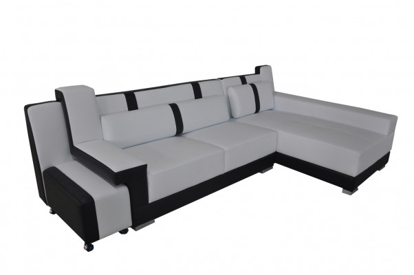 Ecksofa + USB Couch Polster Ecke Sëtz Garnitur Wohnlandschaft LED L Form A1118C