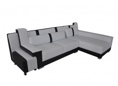 Ecksofa + USB Couch Polster Ecke Sëtz Garnitur Wohnlandschaft LED L Form A1118C