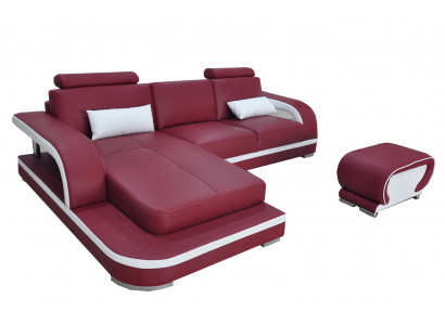 Lieder Eck Sofa mat USB Luxus Garnitur Ecke Sofas Couchen Polster Wunnlandschaft
