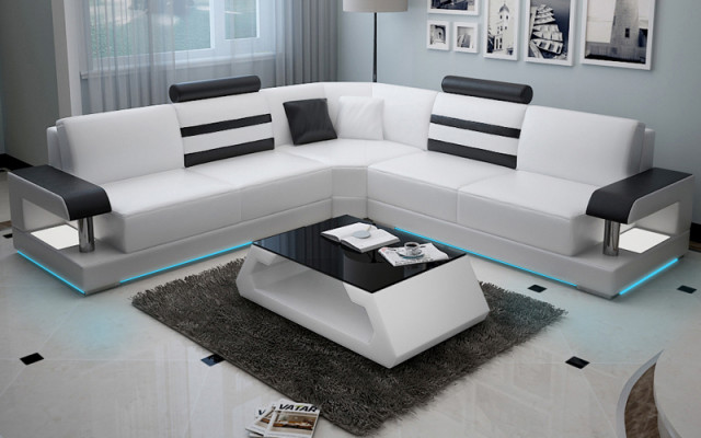 Lieder Wunnzëmmer Garnituren Couch Set Sofae Couchen Sofagarnitur 3+2+1 mat USB