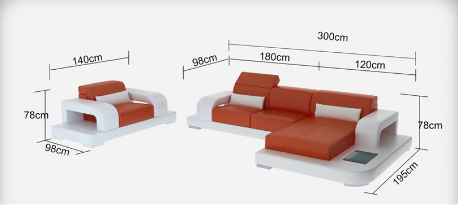 Ecksofa L-Form Sëtz Holz Modern Kaffisdësch Komplett Ecksofa Couchtisch Neit