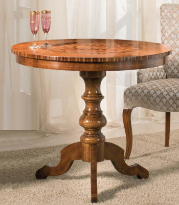 Iessdësch Luxus Ronnd Tisch Massiv Holz Italien Nei Iesszëmmer Dëscher Ronnd Miwwelen