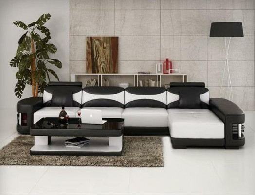 Eckcouch Eck Sofa mat USB Garnitur Polster Lieder Wunnlandschaft Chaiselounge Wiss
