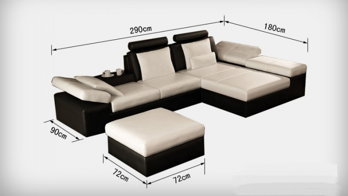 Ledercouch Sofa mat USB Wunnlandschaft Ecksofagarnitur Design Modern Sofa K5014C
