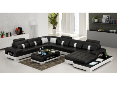 Lieder U-Form Wunnlandschaft Couch Grouss XXL Sofa Polster Eck Garnitur Eck SendenS