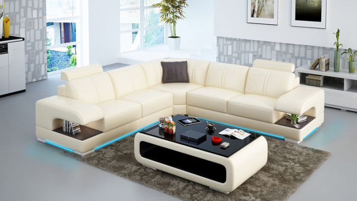 Ledersofa Couch Wunnlandschaft Eckssofa Eck Garnitur Design Eckssofa Sofa G8028B