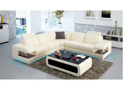 Ledersofa Couch Wunnlandschaft Eckssofa Eck Garnitur Design Eckssofa Sofa G8028B