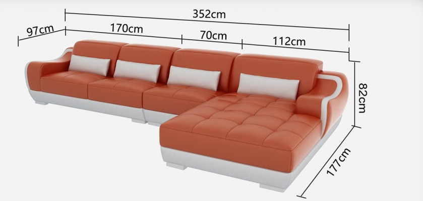 Liederdivan Sofa Couch Wunnlandschaft Eck Ecksofa Moderne Design Garnitur