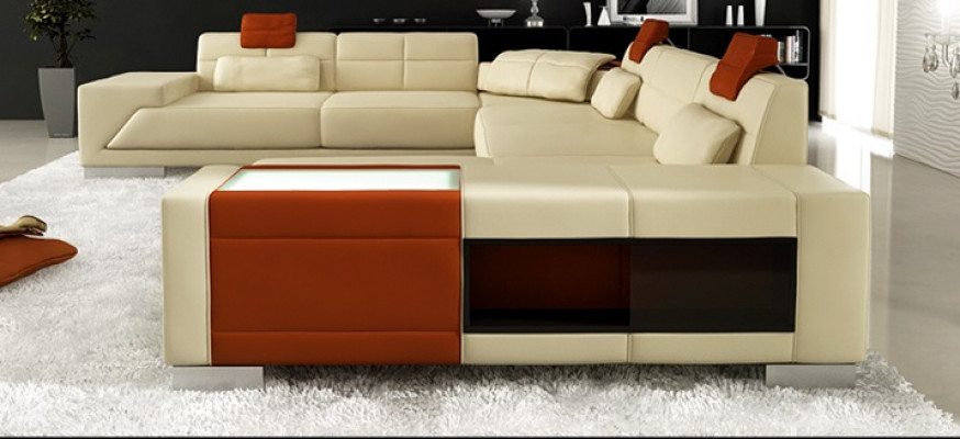 Liederdivan Canapé Canapé Designersofa U-Form Eckgarnitur Polsterecke XXL Grouss PH3005