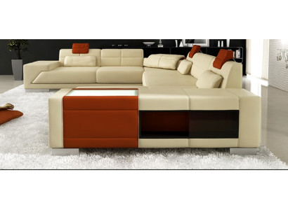 Liederdivan Canapé Canapé Designersofa U-Form Eckgarnitur Polsterecke XXL Grouss PH3005