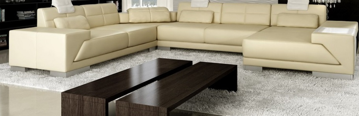 Liederdivan Canapé Canapé Designersofa U-Form Eckgarnitur Polsterecke XXL Grouss PH3005