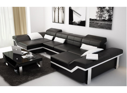 Ledercouch Sofa Couch Wunnlandschaft Eckcouch Garnitur Design Modern Sofa K5007C