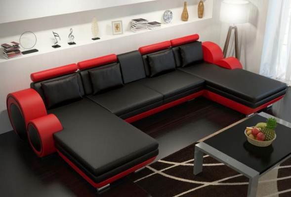 Wunnlandschaft Couch Polstersofa Sëtz Eck Eckwunnlandschaft Garnitur BERLIN