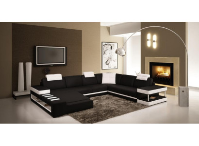 Lieder-Sofa Ecksofa Wunnlandschaft Designer Couch Luucht Sofa Polster Hallstadt -S