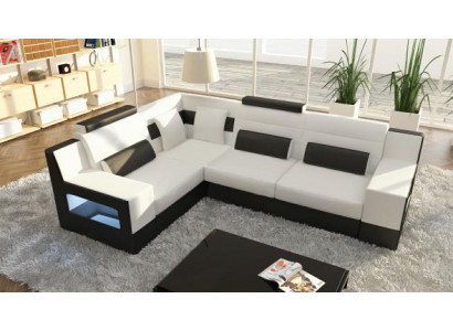 Ecksofa Garnitur Textilstoff Lieder Sofas Wunnlandschaft Sofa + USB Polster Eck
