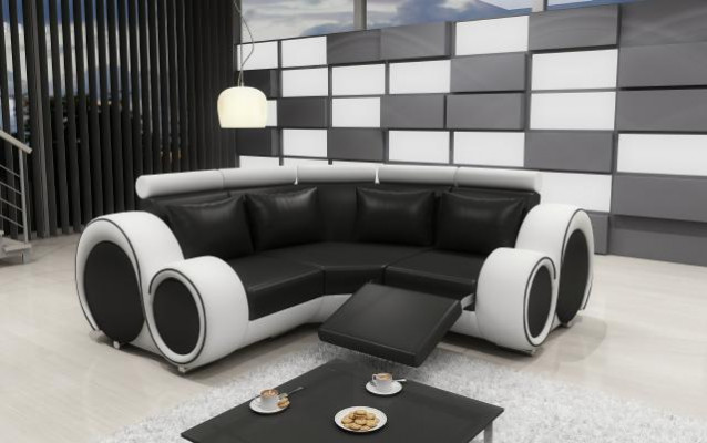 Ledercanapé Wunnlandschaft Canapé Design Eckcanapé Berlin Canapé Moossfabrikatioun USB