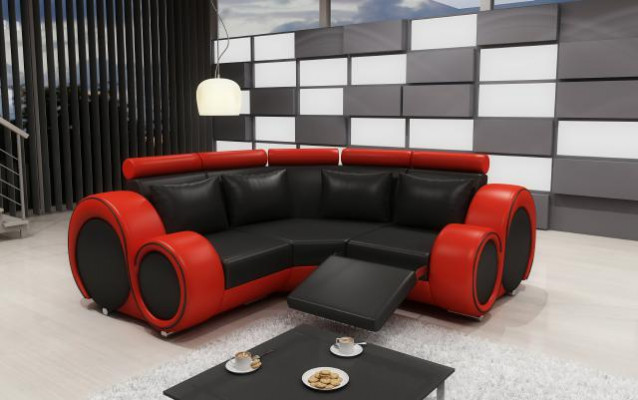 Ledercanapé Wunnlandschaft Canapé Design Eckcanapé Berlin Canapé Moossfabrikatioun USB