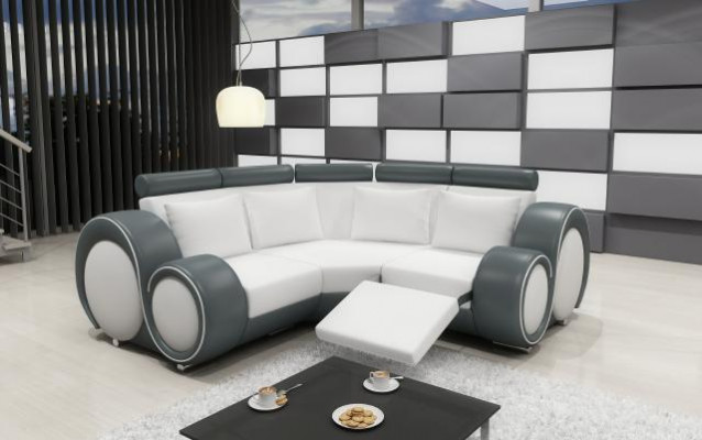 Ledercanapé Wunnlandschaft Canapé Design Eckcanapé Berlin Canapé Moossfabrikatioun USB