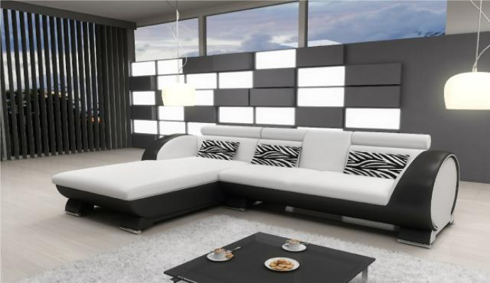 Ledersofa Sofa mat USB Polster Ecksofa Sofagarnitur Designer Couch Moossfabrikatioun