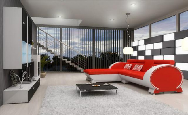 Ledersofa Sofa mat USB Polster Ecksofa Sofagarnitur Designer Couch Moossfabrikatioun