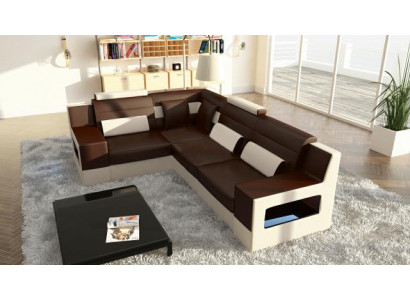 Wohnlandschaft Sofa + USB, Polster Ecke Ecksofa Garnitur Textil Stoff Lieder Sofas