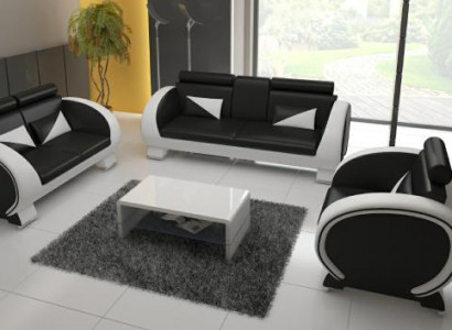 LEDERSOFA 3+1 CANAPÉ POLSTERGARNITUR POLSTER SOFA LEDERSOFA DESIGNERSOFA mat USB