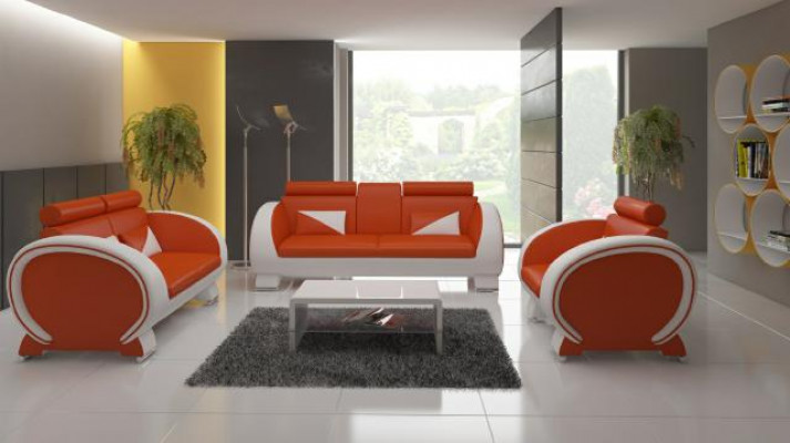 LEDERSOFA 3+1 CANAPÉ POLSTERGARNITUR POLSTER SOFA LEDERSOFA DESIGNERSOFA mat USB