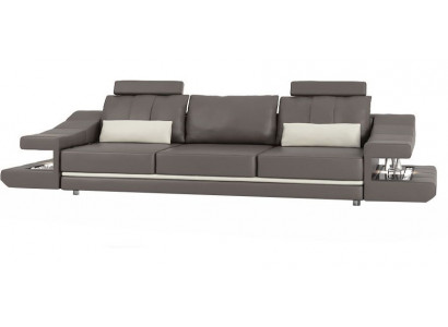 Moderne Luxus Designer Sofa 3 Sëtzer Miwwel Polster Textil Brong Couchen Eck