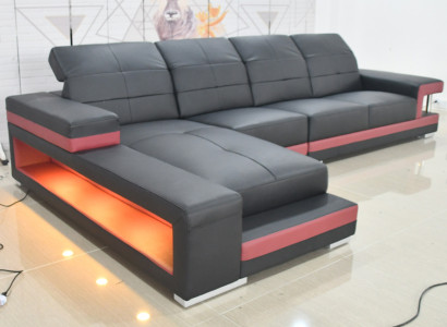 Beliichte modern Canapé Landschaft Sëtz Sofa Wunnzëmmer Eckgarnitur Miwwelen