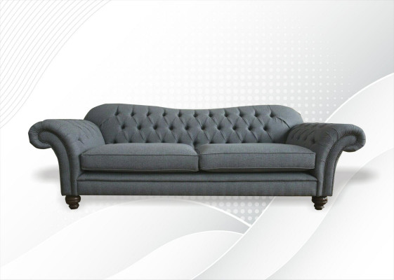Grouss Chesterfield Polster Sofas Design Luxus Sofa 4-Sëtzer Textil Couchen