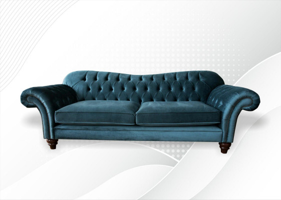 Sofa Luxus Textil Chesterfield Canapéen Sofas Polster Gréisst 3 Sëtz Garnitur