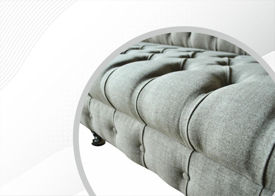 xxl Grouss Sofa Couch Chesterfield 265cm Polstersofa 4 Sëtzer Textil Modern