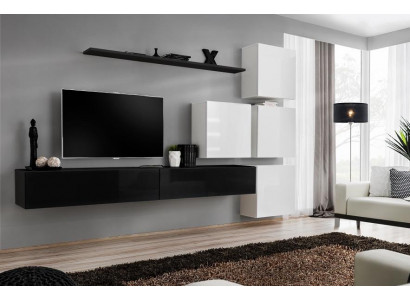 Design Wunnwand Sideboard 2x Mauereschaf rtv Lowboard 7tlg. Set Ariichtung