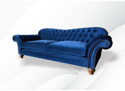 xxl Grousst Sofa Couch Chesterfield 240cm Polstersofa 4 Sëtzer Lieder