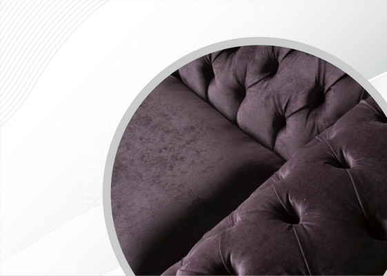 Chesterfield Canapé Polster Klassesch Lieder Textil 3-Sëtz Sofa Dräisëtzer