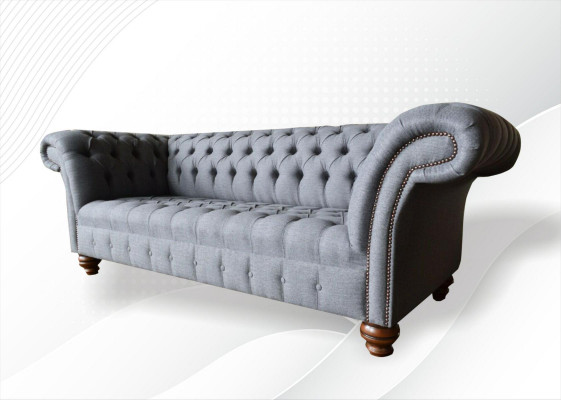 Dreisëtzer Canapé Polster Design Sofa 3er Sëtz Sofanen Zëmmer Gro