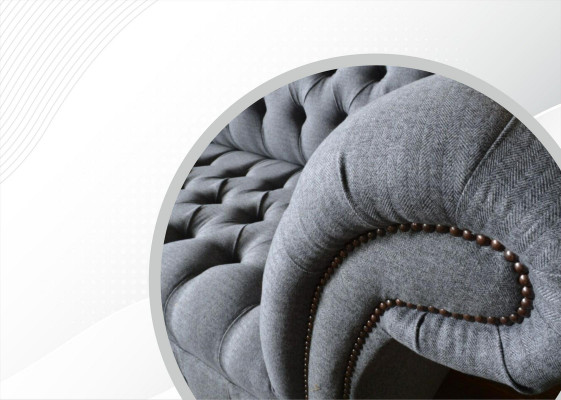 Dreisëtzer Canapé Polster Design Sofa 3er Sëtz Sofanen Zëmmer Gro