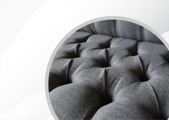 Dreisëtzer Canapé Polster Design Sofa 3er Sëtz Sofanen Zëmmer Gro