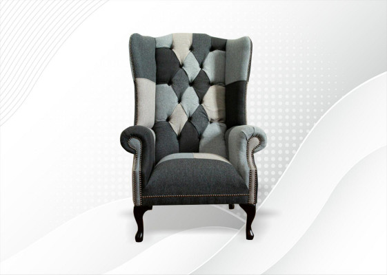 Luxus Polster Klassesch Chesterfield Fotell 1 Sëtz Ouerensessel Eenzelsëtz Neit