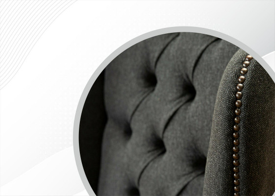 Stull 1x Wunnzëmmer Polsterstull Fernseh Lounge Textil Sëtz Fauteuil