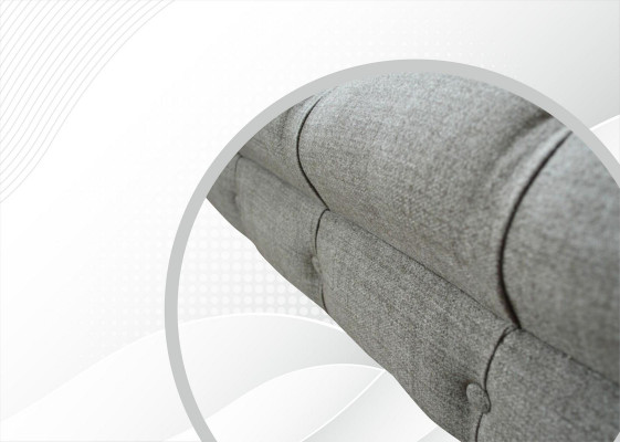Chesterfield 3 Sëtzer Designer Canapé Polstersolfa Couchen Stoff Textil