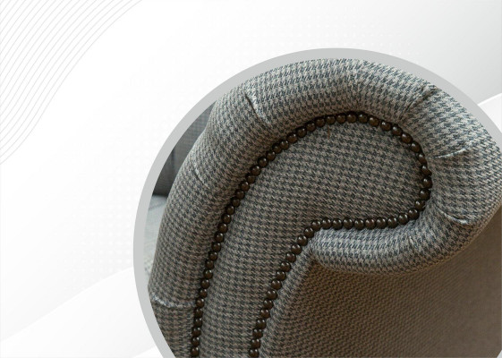 Chesterfield 3 Sëtz Designer Sofa Sofas Polster Couchen Stoff Textil