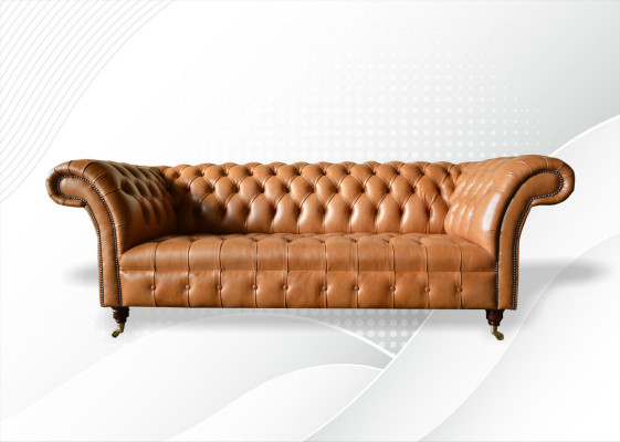 Chesterfield Design Luxus Polster Canapé Sofa Sëtz Textil Garnitur Lieder