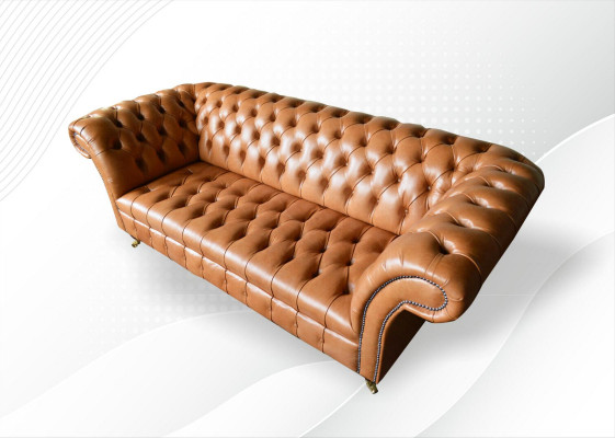 Chesterfield Design Luxus Polster Canapé Sofa Sëtz Textil Garnitur Lieder