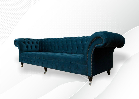 Chesterfield Sofa Sëtz Couch Modern Polster Sëtz Garnitur Textil